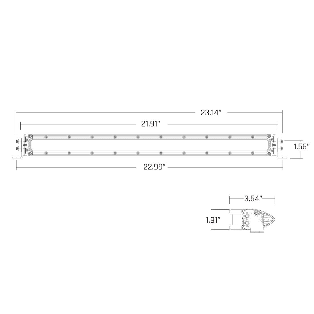 Rigid 20" SAE Driving Amber Back Light - SR-Series LED Light 920414
