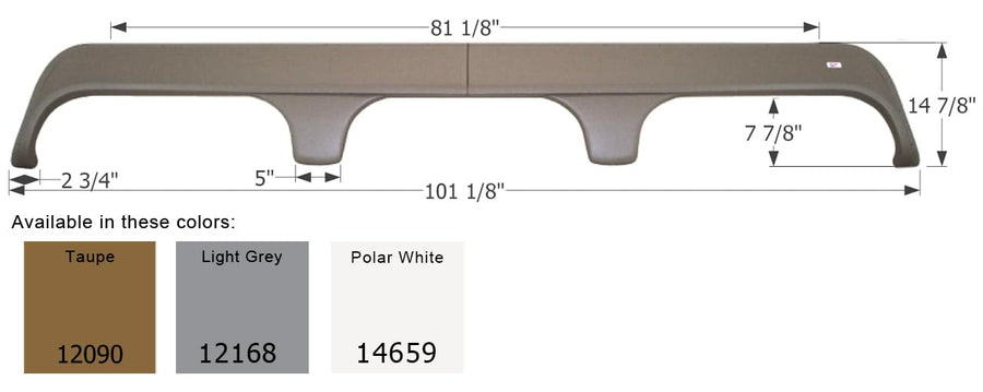 Fender Skirt, ICON Triple, Monaco, FS2090, Taupe