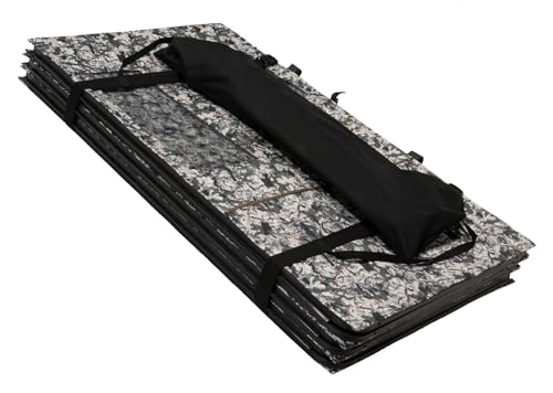 Hawk Hunting Warrior Durable 72'' L X 78'' T No-Tool Assembly Camo Concealing Ground Panel Blind with Silent Magnetic Closures & Multiple Windows