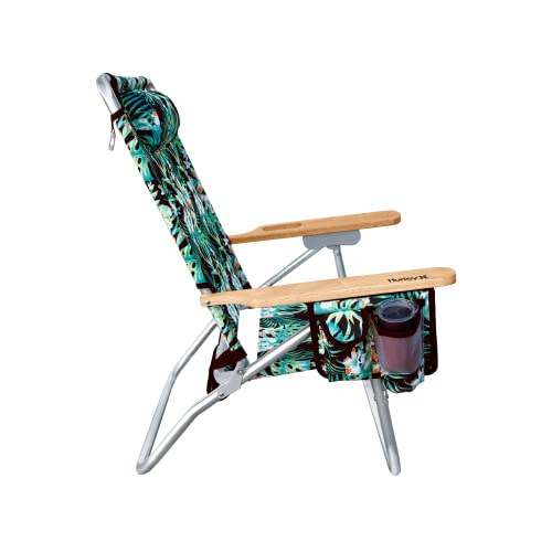 Hurley Beach Chair Mid-Height Wood Arm, One Size, Hawaiian Gardens Black