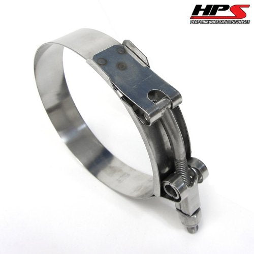 Stainless Steel HPS Performance T-Bolt Hose Clamp Size # 60, fit 2.5" ID hose SSTC-70-78 Polish 2.76"-3.07" (70mm-78mm)