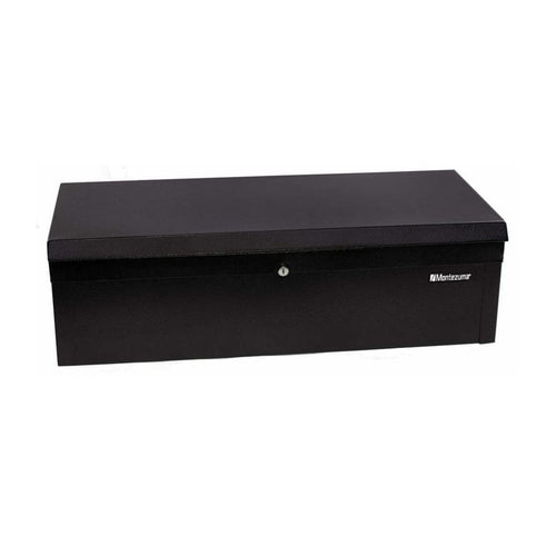 36" Montezuma Steel Portable and Lockable Tool Storage Utility Box with Handles, Black