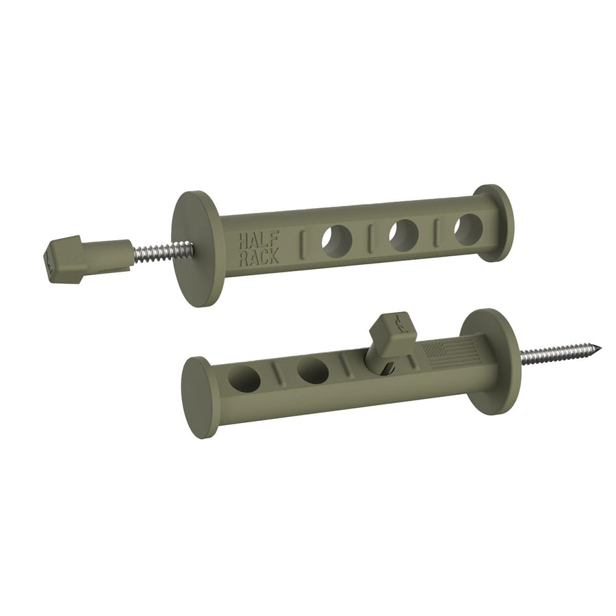 Hunter Gear Hanger Half Rack (2PK) - Hanging Guns, Bows, Boots and More - Made in The USA, Green