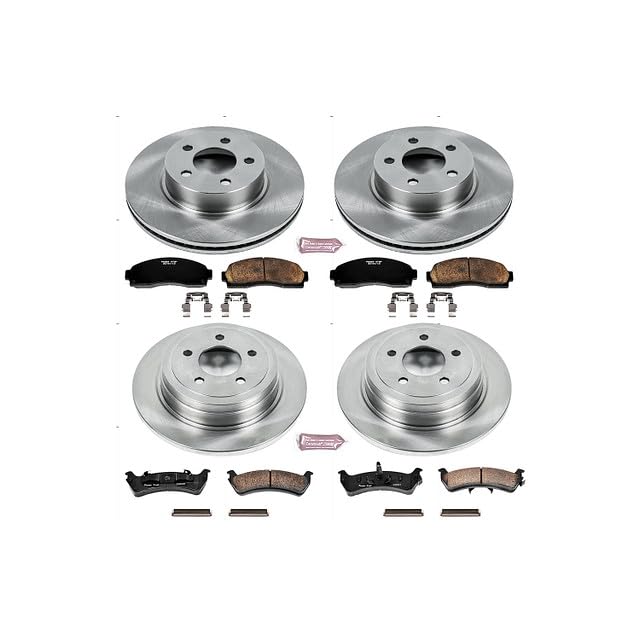 Power Stop KOE1924 Replacement Brake Kit-OE Autospecialty Rotors & Ceramic Brake Pads For Ford Explorer Sport 2003 [Model Specific]