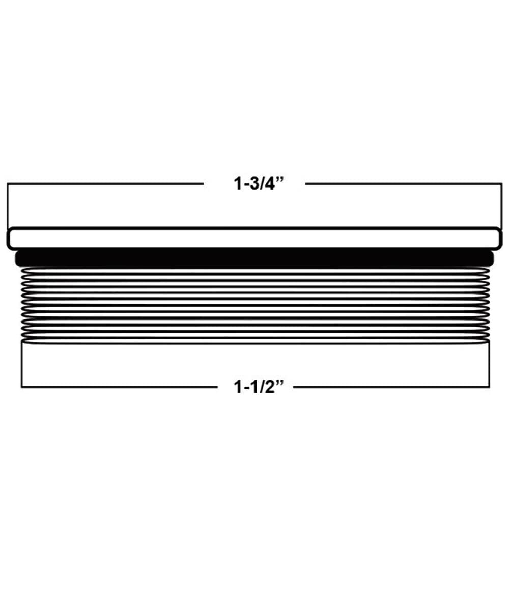 Replacement Cap and Chain-Deck Fill Whitecap Industries Replacement for Stainless Steel, 1.5-Inch