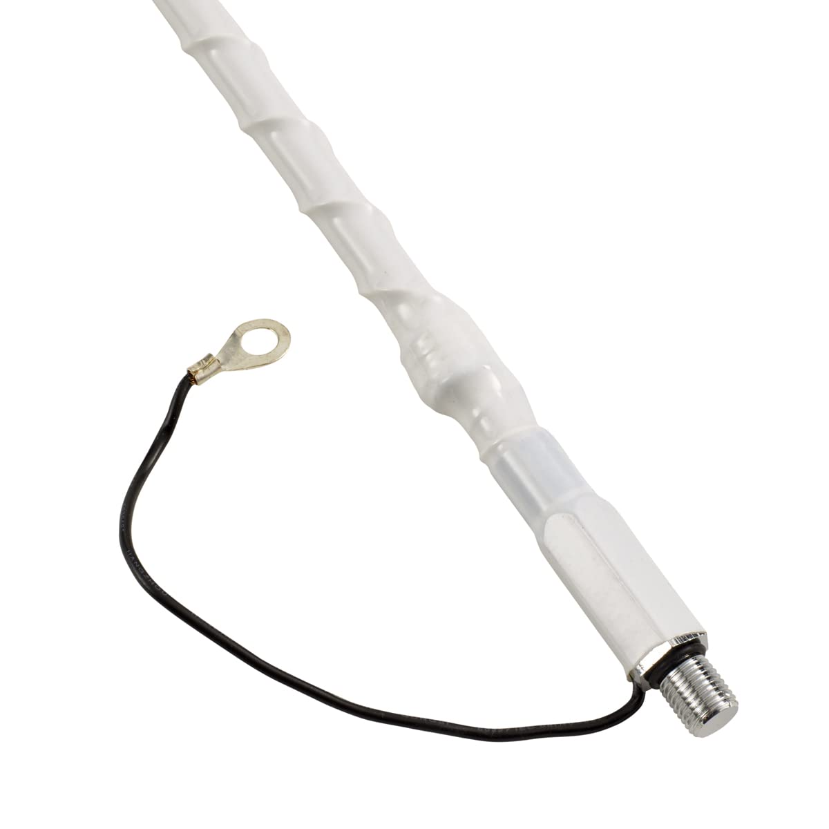 305-485 Wilson Antennas CB Antenna Silver Load FGT Series 3'Fiberglass Whip Antenna, AM|FM Ready, White