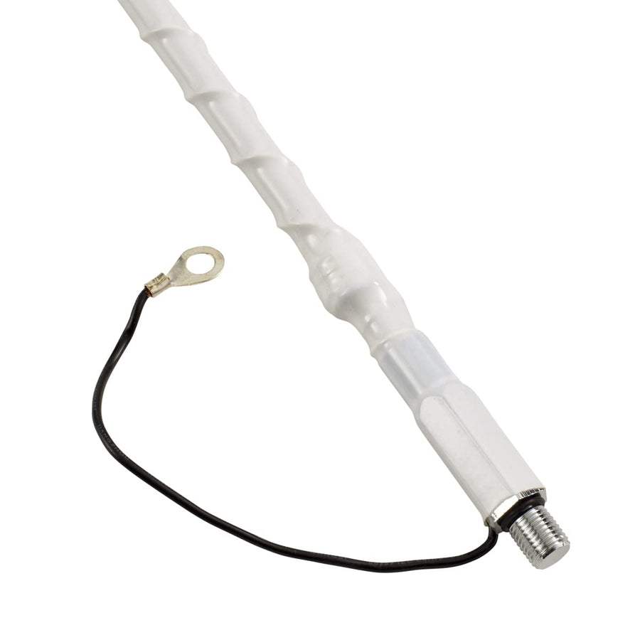 305-485 Wilson Antennas CB Antenna Silver Load FGT Series 3'Fiberglass Whip Antenna, AM|FM Ready, White