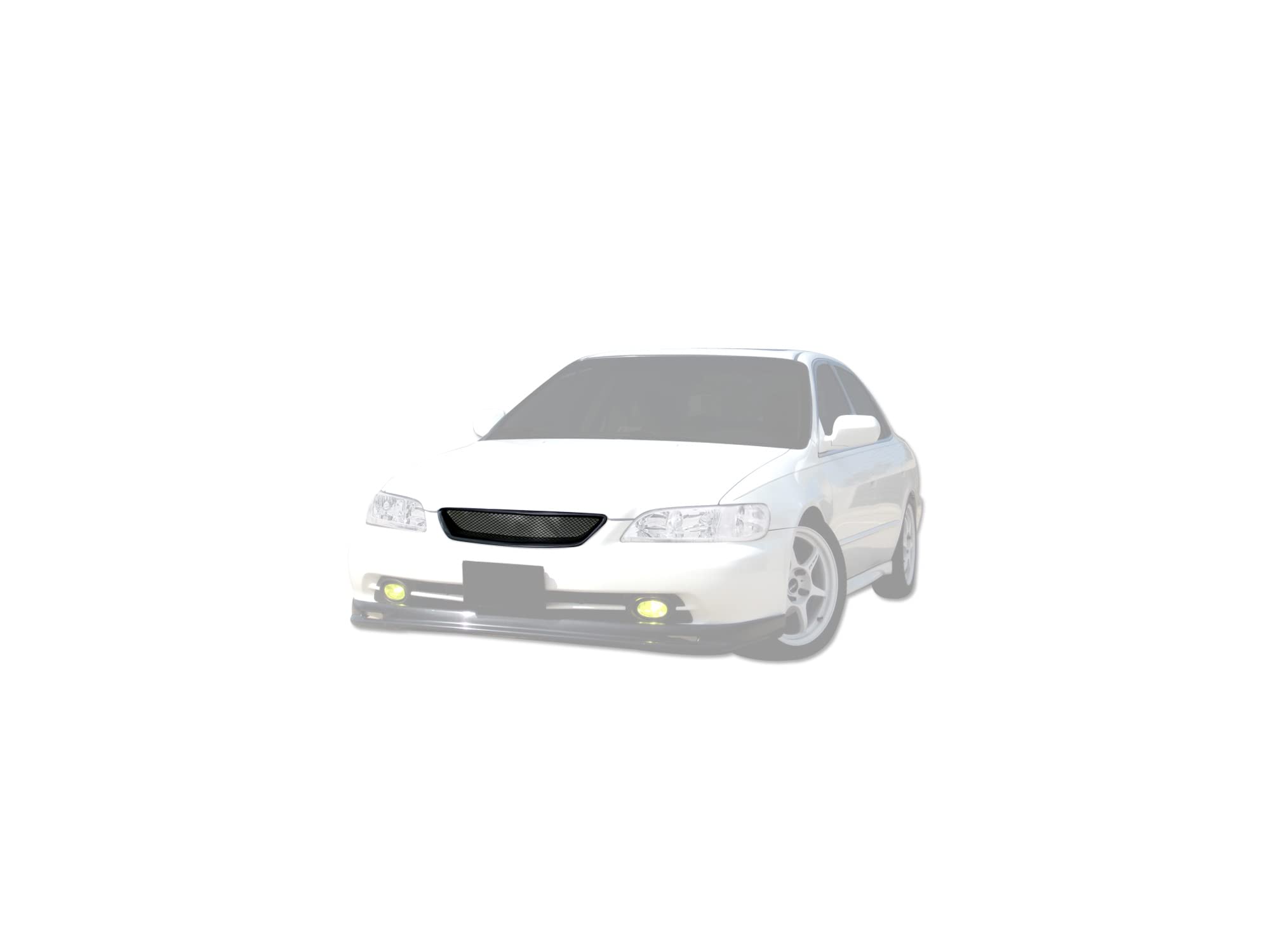 TR Mesh Front Hood Bumper Grille Armordillo 7148949 - Matte Black Fits 1998-2002 Honda Accord