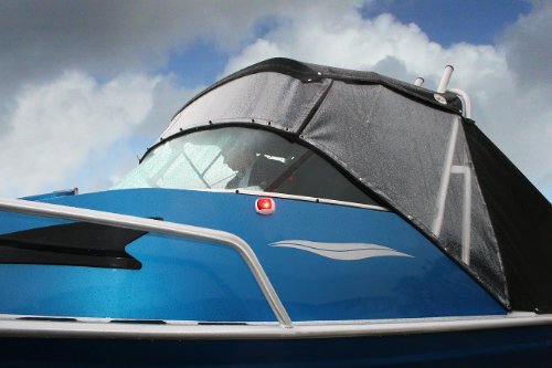 NaviLED Hella 980520501 '0520 Series' Multivolt White 8-28V DC 2 NM Compact Stern Navigation Light with Clear Lens and Black Shroud