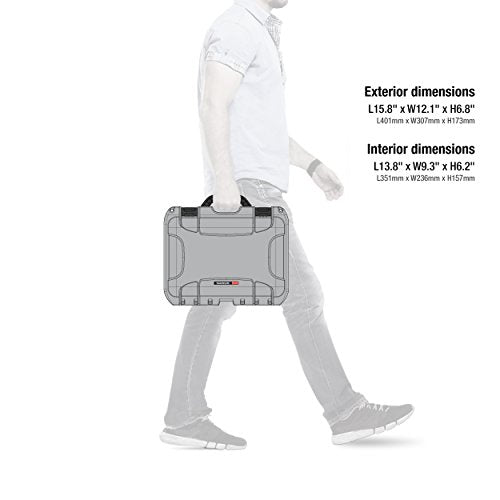 Waterproof Nanuk 915 Hard Case with Padded Dividers - Silver