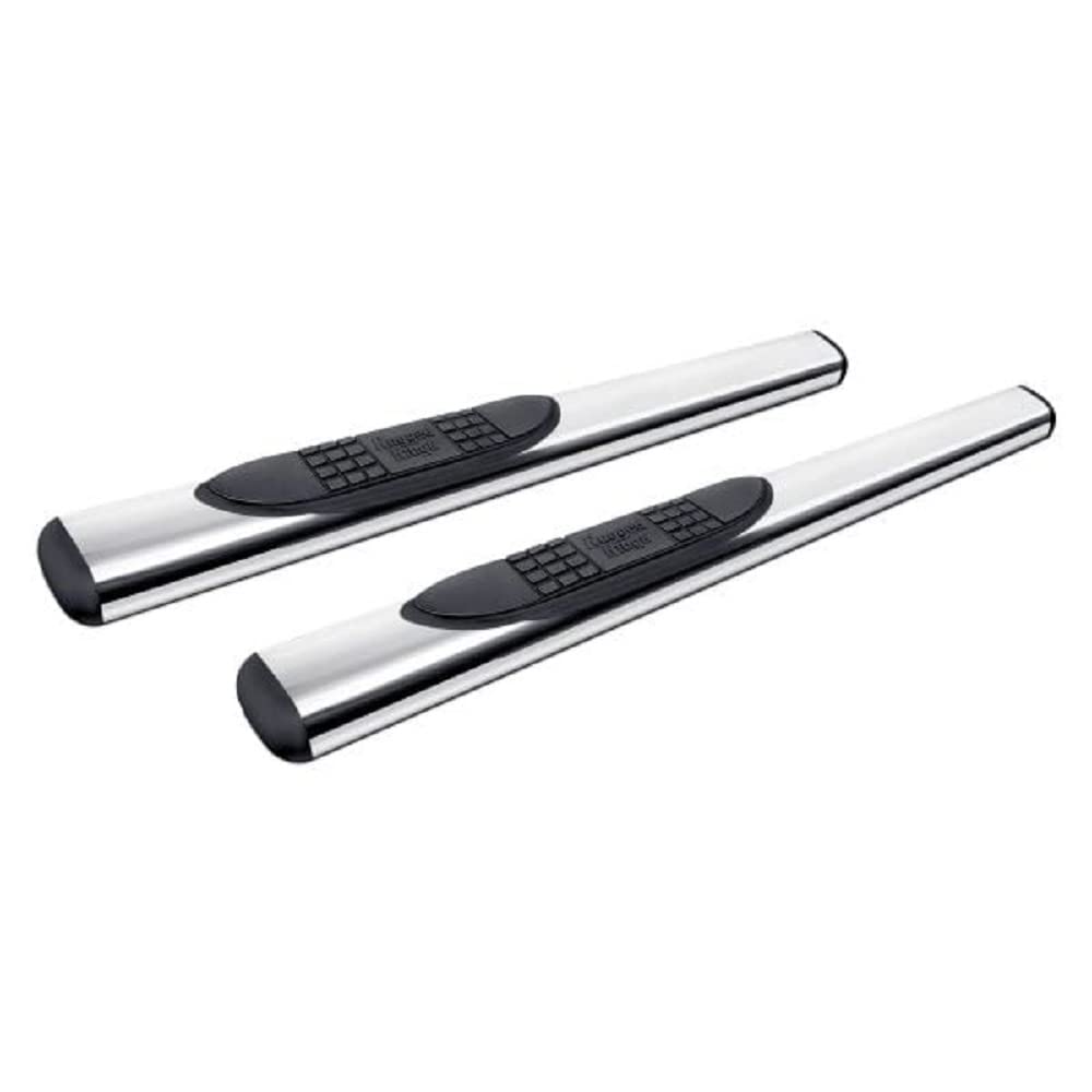 Tube Side Step Kit Rugged Ridge 11593.07, Oval, 4.25 Inch, Stainless; 07-18 Wrangler, 2 Door