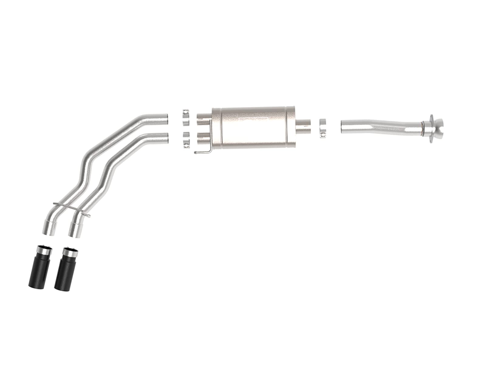 Rebel Series aFe POWER 49-43128-B 3 IN to 2-1/2 IN 409 Stainless Steel Cat-Back Exhaust w/Black Tip, fits Ford F-150 2021 V6-2.7L/3.5L (tt)/V8-5.0L