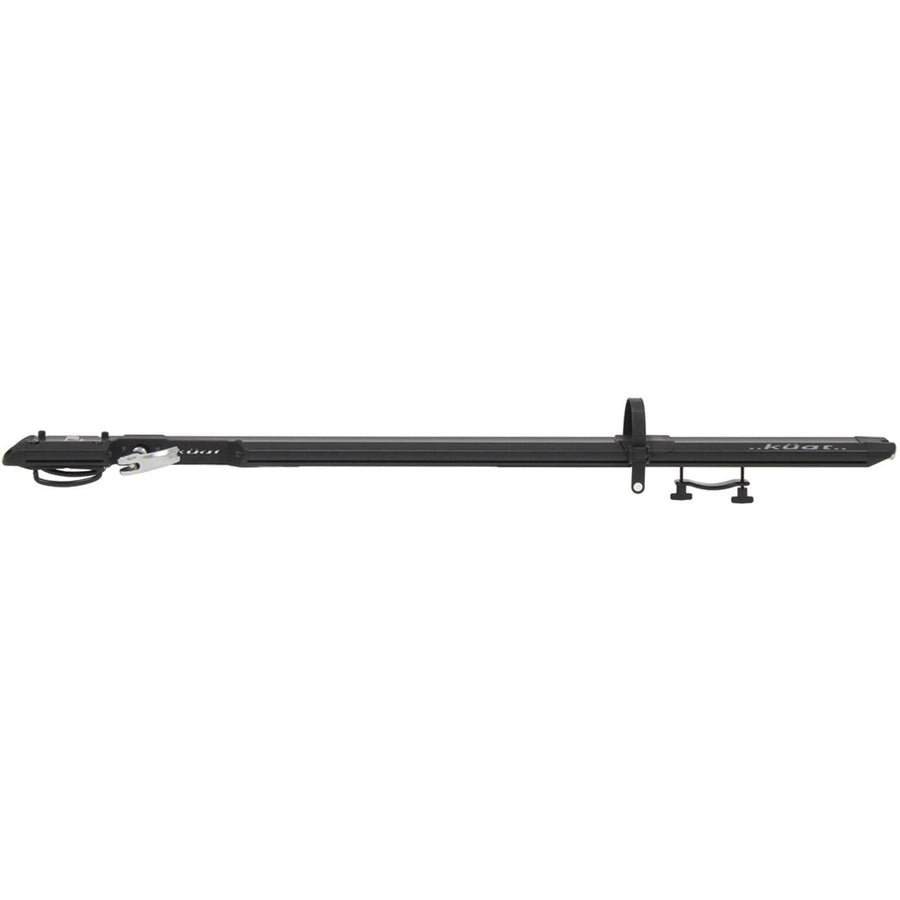 KUAT Fork Mount Trio Carrier | Secure Durable Bike Roof Rack with Integrated Cable Lock & Sliding Rear Tire Strap - 1 Bike Capacity | Adapters Included, Black & Silver