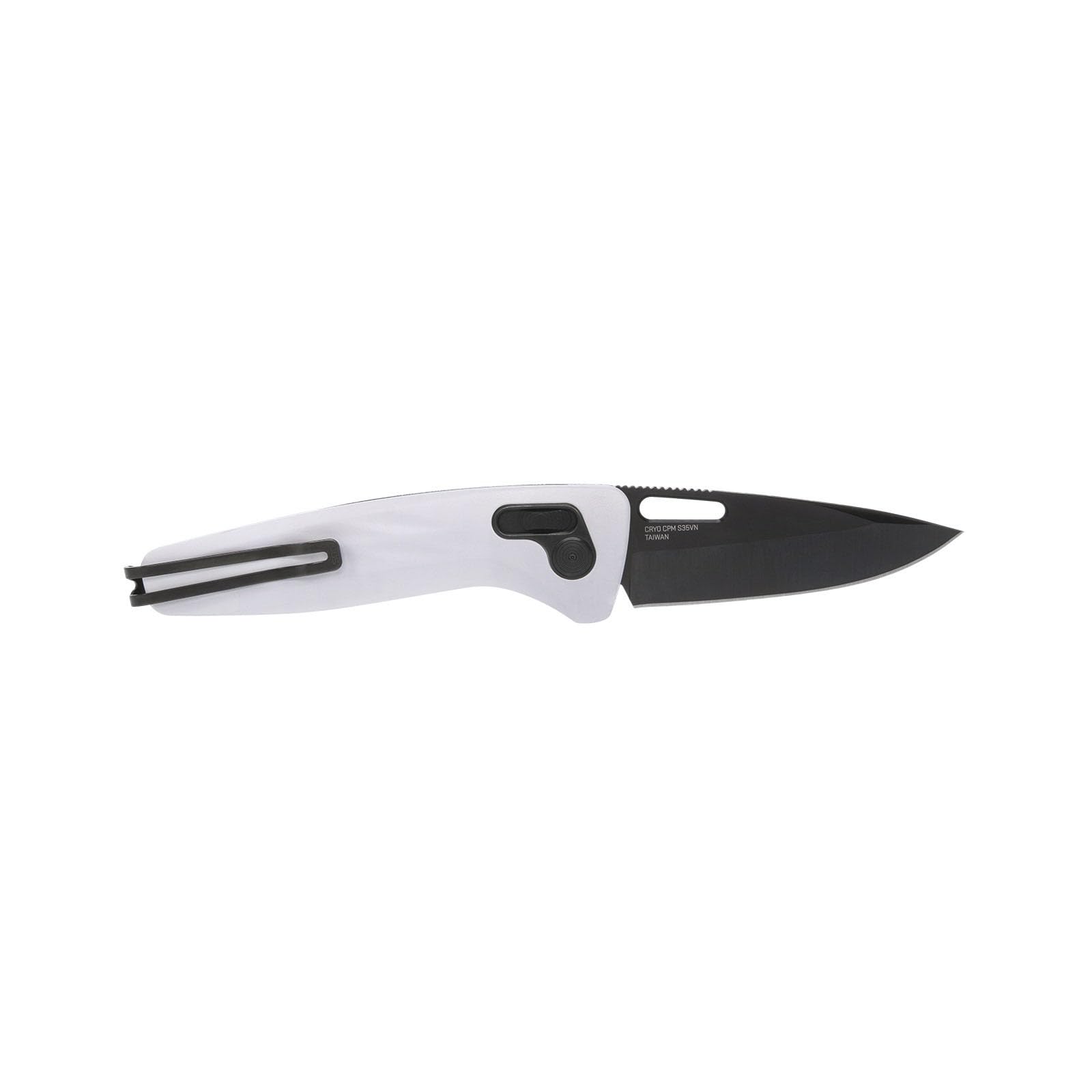 SOG One-Zero XR Daily Carry Easy-Opening Folding Knife with Aircraft-Grade Aluminum Handle | CRYO CPM S35VN Steel Blade, White/Black Chrome