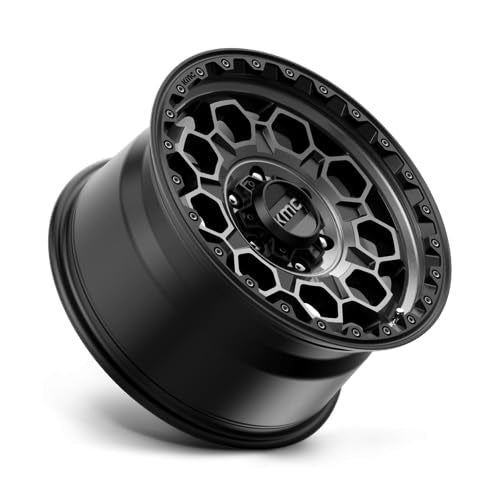 KMC 17X9 TREK 6X5.55.71 18mm SATIN BLACK WITH GRAY TINT - KM54579068418