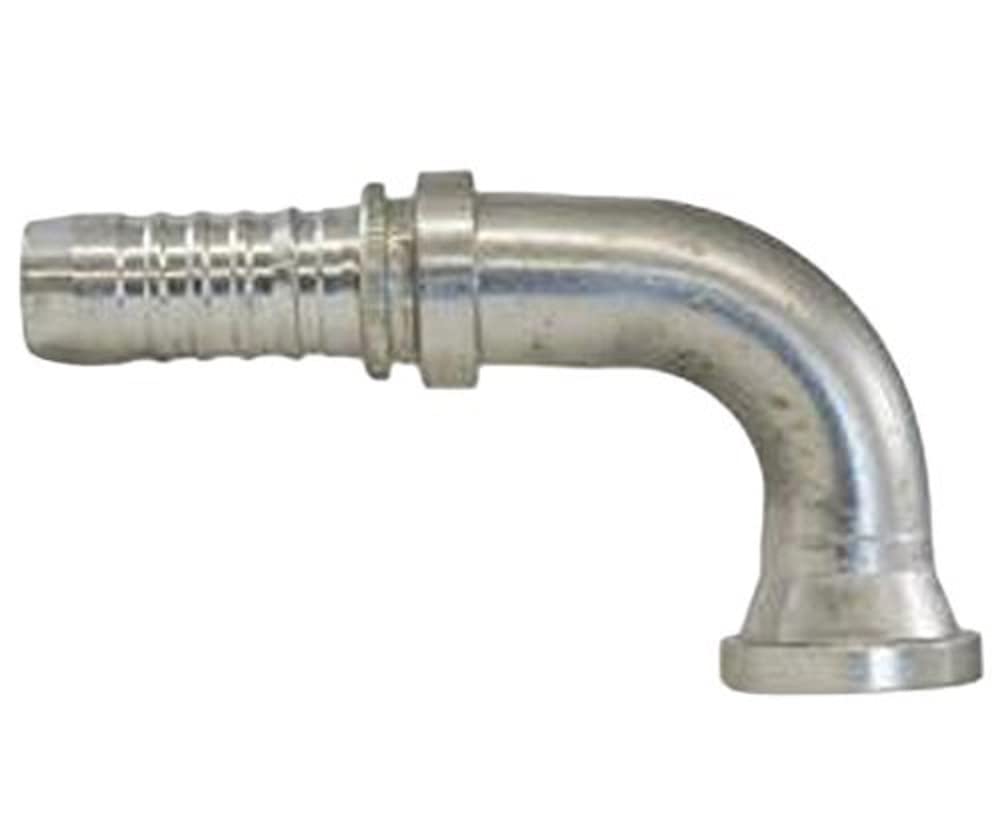 GlobalSpiral Couplings Gates 8GS-12FL90M, Code 61 O-Ring Flange, Zinc Plated Carbon Steel, 3.46", 90° Bent Tube, 1/2" ID