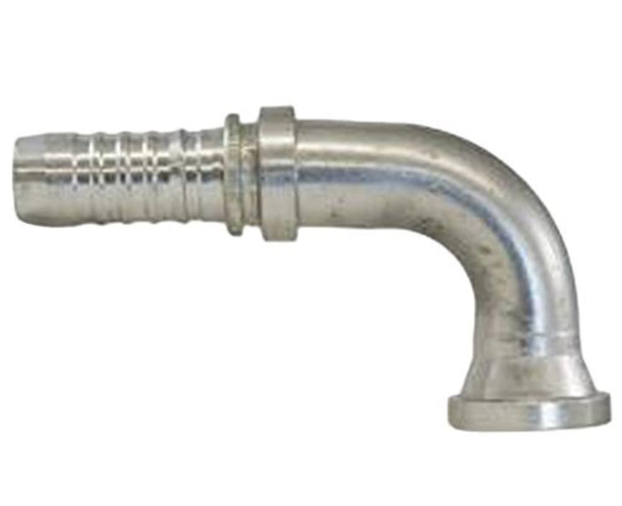 GlobalSpiral Couplings Gates 8GS-12FL90M, Code 61 O-Ring Flange, Zinc Plated Carbon Steel, 3.46", 90° Bent Tube, 1/2" ID