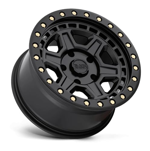 RENO Black Rhino Hard Alloys 17X9 6X5.5 4.53-12mm MATTE BLACK W/BRASS BOLTS - 1790REN-26140M12