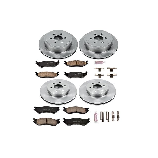 POWERSTOP Autospecialty KOE4471 Front and Rear Replacement Brake Kit-OE Brake Rotors & Ceramic Brake Pads For Dodge Durango 2003 [Model Specific]
