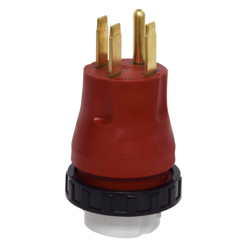 Valterra A10-5050DAVP Detachable Mighty Cord Adapter Plug - 50AM to 50AF, Red (Carded)