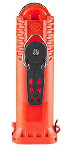 Streamlight Survivor 91825 Pivot 325-Lumen Right Angle Articulating Dual Beam Flashlight with Alkaline Batteries, Magnet and Clip, Orange
