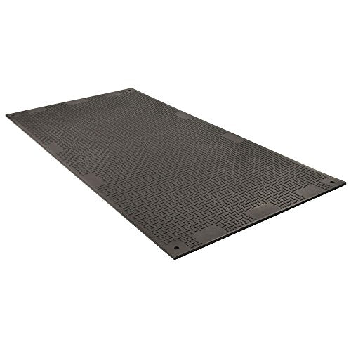 Ground Protection Mat Checkers Industrial Prod Inc, Black, 4 ft. W