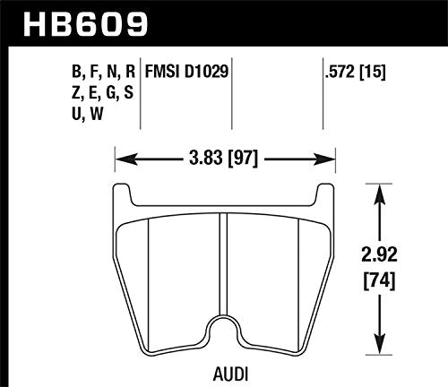 Hawk Performance Blue 9012 Motorsport HB609E.572 Brake Pads
