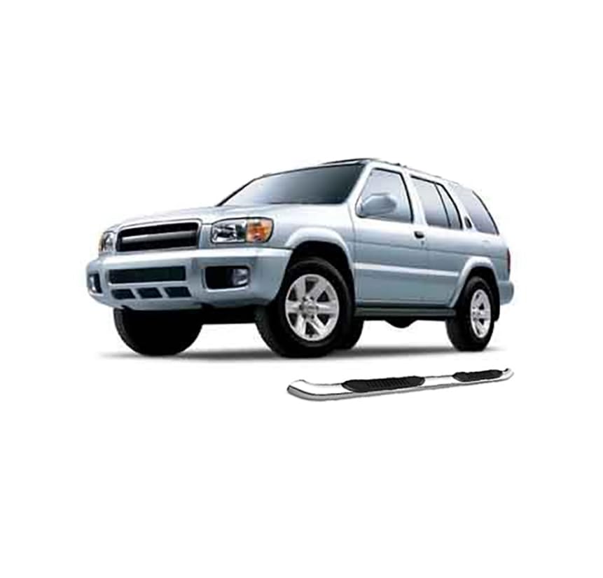 3in Black Horse Side Steps Stainless Steel Compatible with 1999-2004 Nissan Pathfinder-9NE07SS