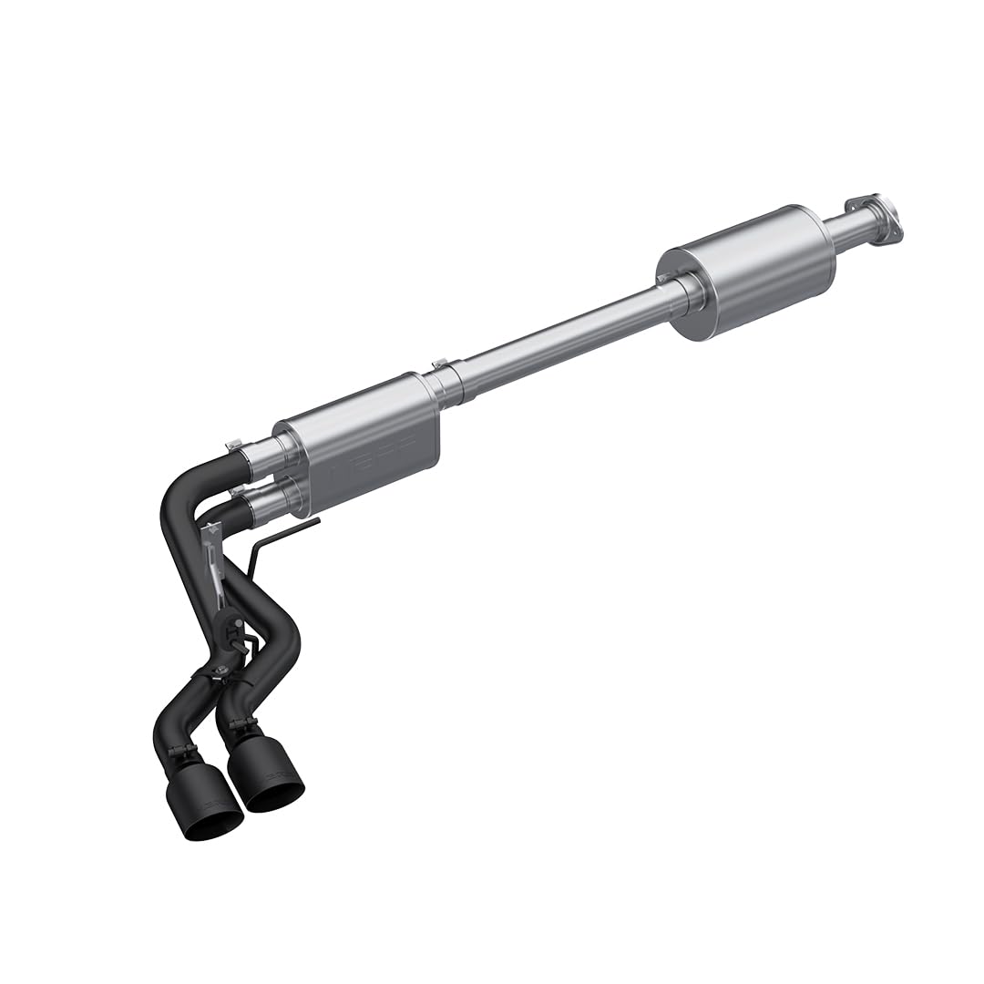 Dual Pre-Axle Black Coated Exhaust for 2021+ Ford F150 (Street Profile) with 2.5in OD Tips & 3in Cat Back by MBRP