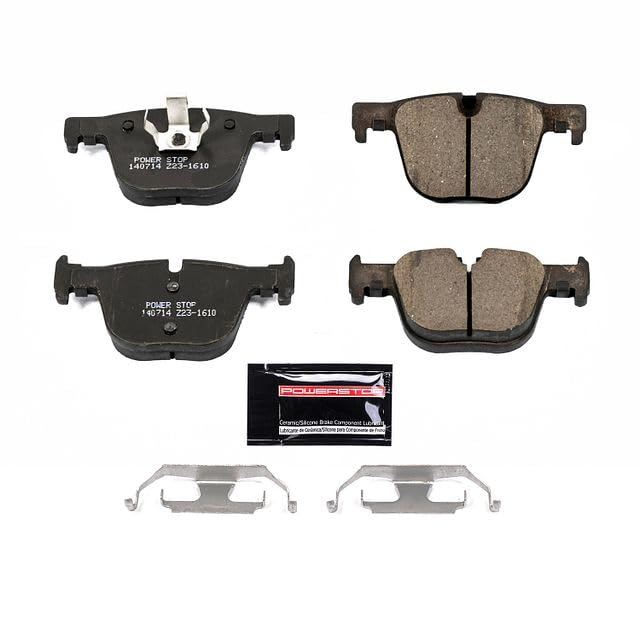 Power Stop Z23-1610 Z23 Evolution Sport Rear Carbon Fiber Infused Ceramic Brake Pads with Hardware