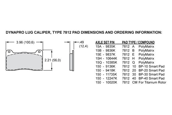 Wilwood CALIPER,NDPR,1.12.810 ROTOR,4.75 MT 120-14091-RD