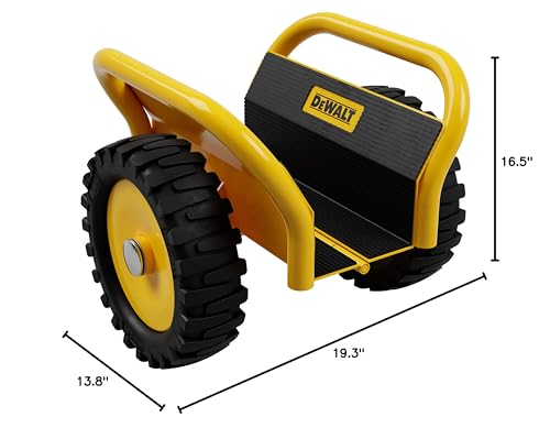 Dewalt XL Door Dolly Panel Mover, 1,200-Pound Weight Capacity, up to 4.75-Inches Width Capacity, 12-Inch No-Flat Wheels, Move Sheetrock, Plywood, OSB, Doors and More (DXWT-PS201)