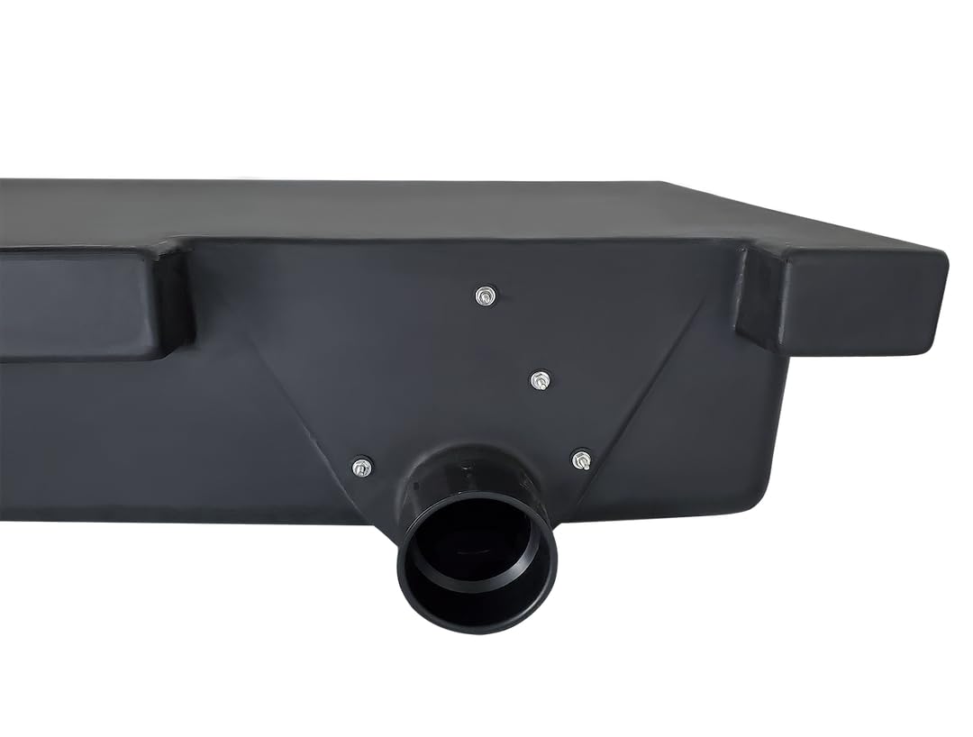 Black Water Tank ICON RV H3595RH, 39 Gal., 63x25x9 1/4, Side Drain, Spin Weld Component