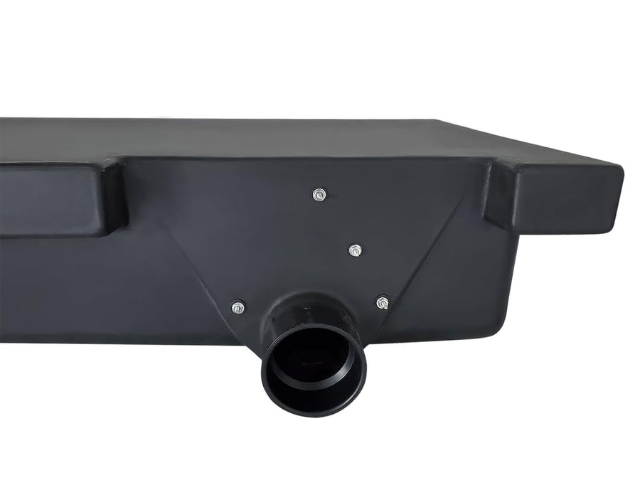 Black Water Tank ICON RV H3595RH, 39 Gal., 63x25x9 1/4, Side Drain, Spin Weld Component
