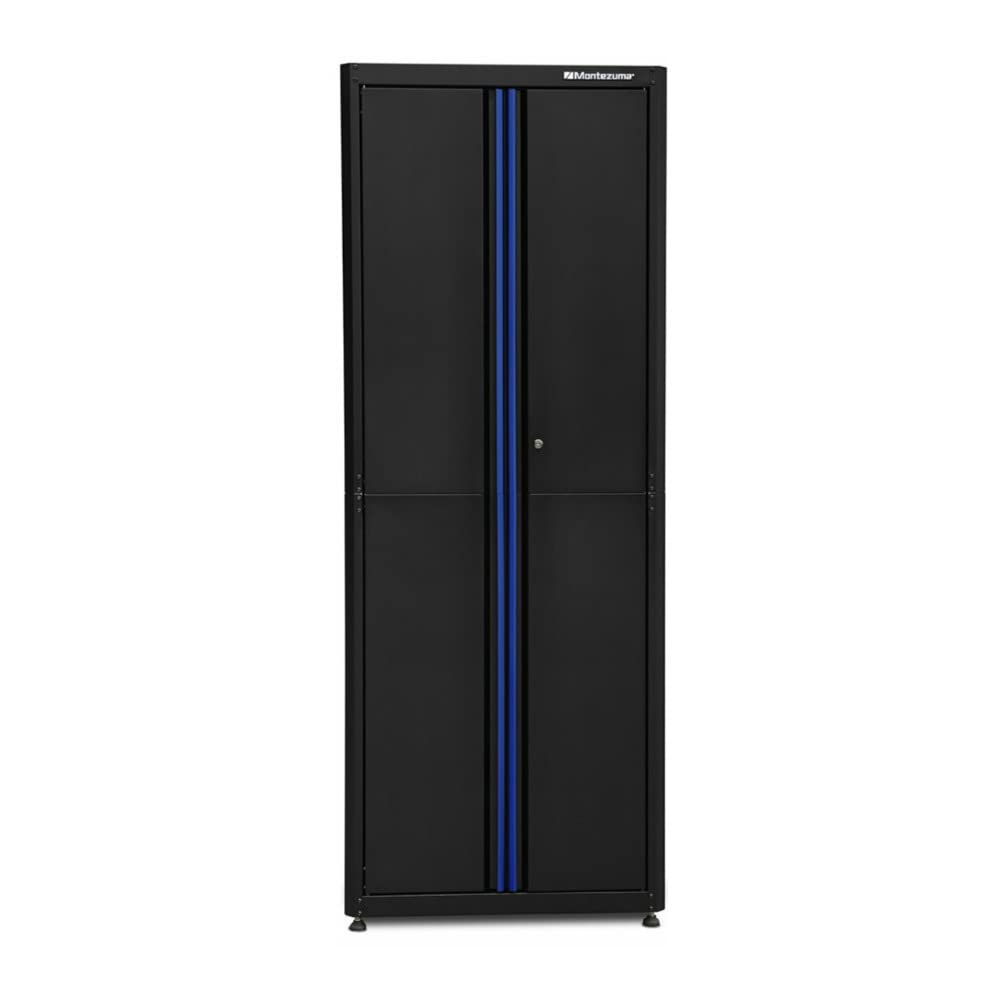 30.5" x 24" Montezuma 2-Door Locking Standing Cabinet for Garage Tool Storage, Black