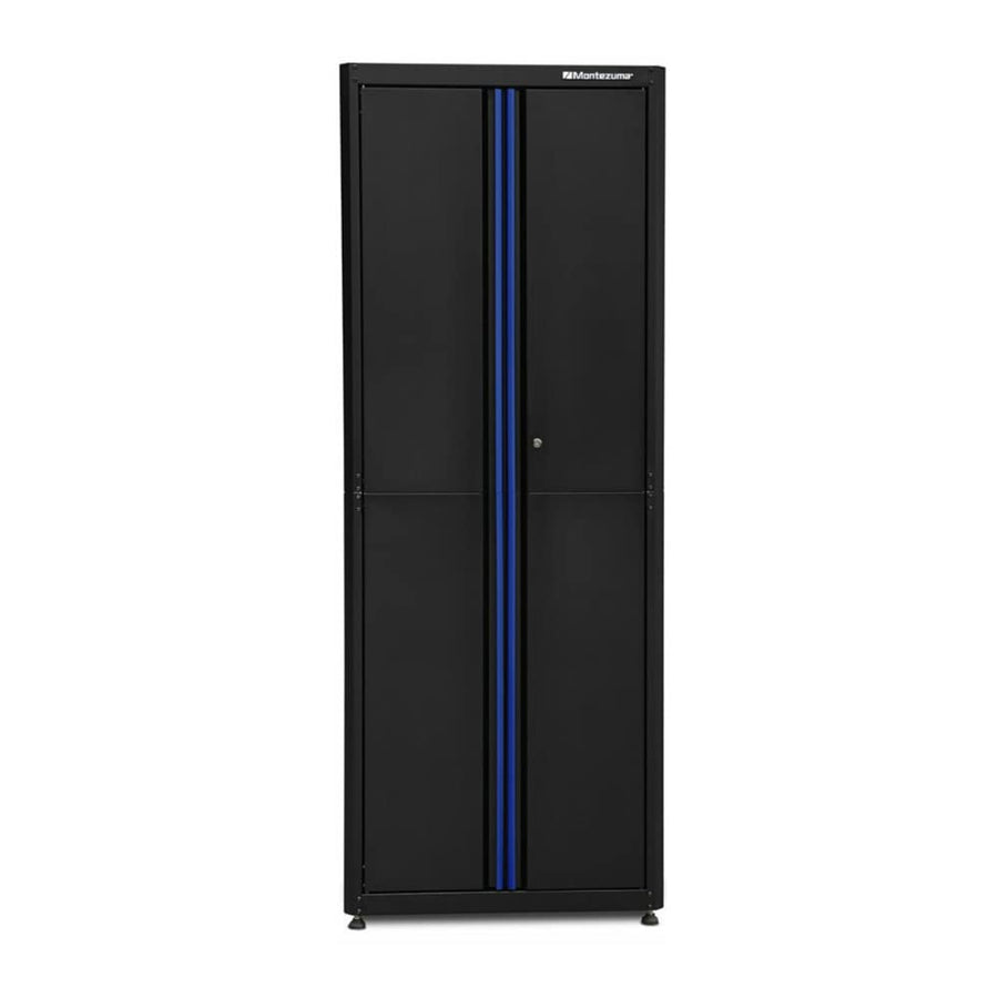 30.5" x 24" Montezuma 2-Door Locking Standing Cabinet for Garage Tool Storage, Black