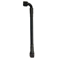 Black -6AN Fragola PTFE Hose Assembly Straight x 90 Degree 30in
