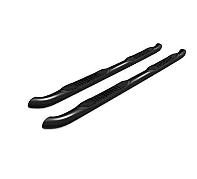 3in Black Horse Side Steps Compatible with 2009-2012 Suzuki Equator Extra Cab|2005-2024 Nissan Frontier Extended Cab-9NIFRKA