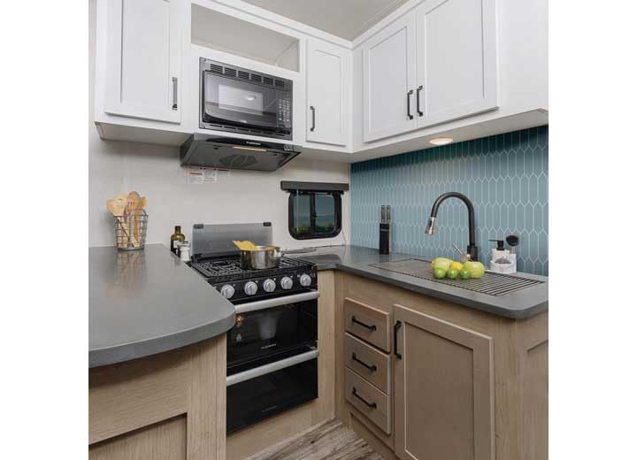 494034 Genesis Revive Backsplash - 18" x 48", Coastal Blue Picket