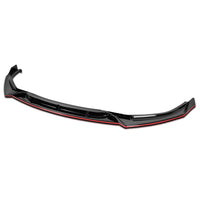 Glossy Black Spec-D Tuning Red Trim Front Bumper Lip Spoiler Splitter Compatible with 2019-2021 Honda Civic 4Dr