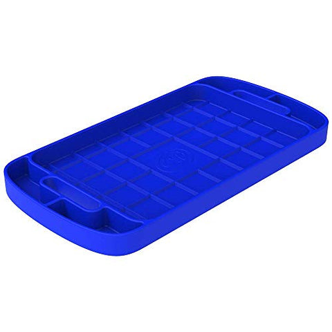 Flexible S&B Non-Slip Silicone Tool Tray | Tool Mat | Tool Organizer | Tool Holder (Large, Blue, 80-1002L)