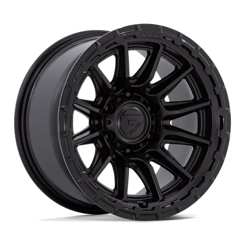 FC866 PISTON FUEL OFF-ROAD 17X8.5 5X4.5 5.73 25mm BLACKOUT W/GLOSS BLACK LIP - FC866MX17851225