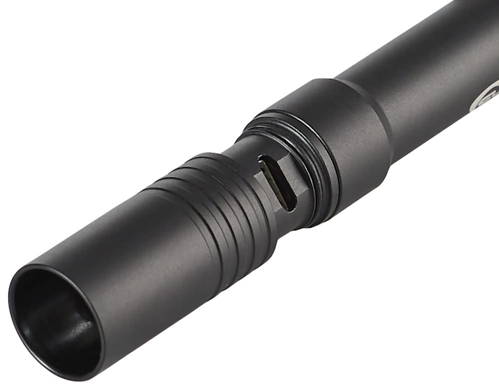 Streamlight Stylus Pro USB 350-Lumen Rechargeable Pen Light for Inspectors, Law Enforcement, and Everyday Use with USB Cable, and Nylon Holster, Black