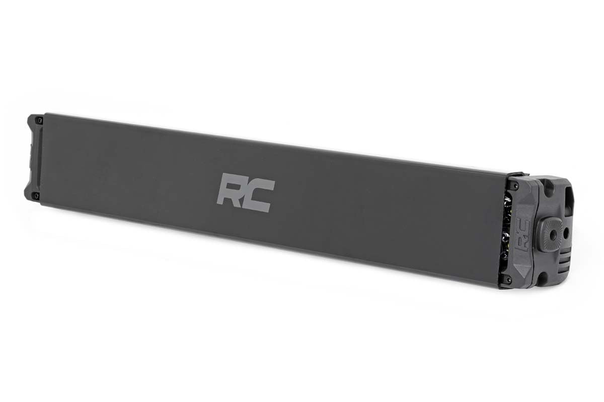 20" Rough Country Dual Row LED Light Bar with Amber DRL - Black Series 200W, 18000 Lumens, Combo Spot Flood Beam for Off-Road