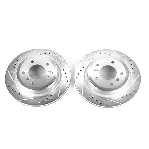 Rear Power Stop EBR1229XPR Drilled & Slotted Rotor Pair For BMW Z4 2009-2016 [Model Specific]