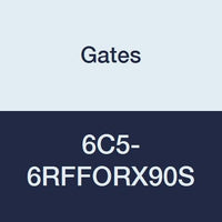 Gates Field Attachable 6C5-6RFFORX90S for C5C, C5D and C5M Hose, Female Flat-Face Swivel, 45 Bent Tube, Steel, 5/16" ID