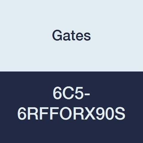 Gates Field Attachable 6C5-6RFFORX90S for C5C, C5D and C5M Hose, Female Flat-Face Swivel, 45 Bent Tube, Steel, 5/16" ID