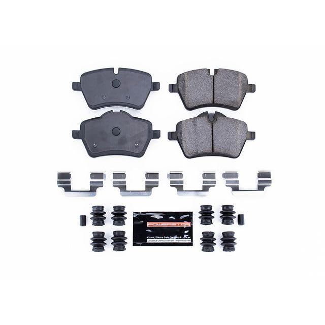 Power Stop Z23-1204 Z23 Evolution Sport Carbon Fiber Infused Ceramic Brake Pads with Hardware For Mini Cooper, Mini Cooper, Mini Cooper Countryman, Mini Cooper Paceman [Model Specific]