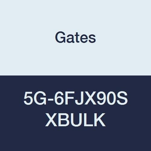 Gates 5G-6FJX90S MegaCrimp XBULK Couplings, Female JIC 37 Flare Swivel, Zinc Plated Carbon Steel, 2.96", 90° Bent Tube, 5/16" ID (Pack of 150)