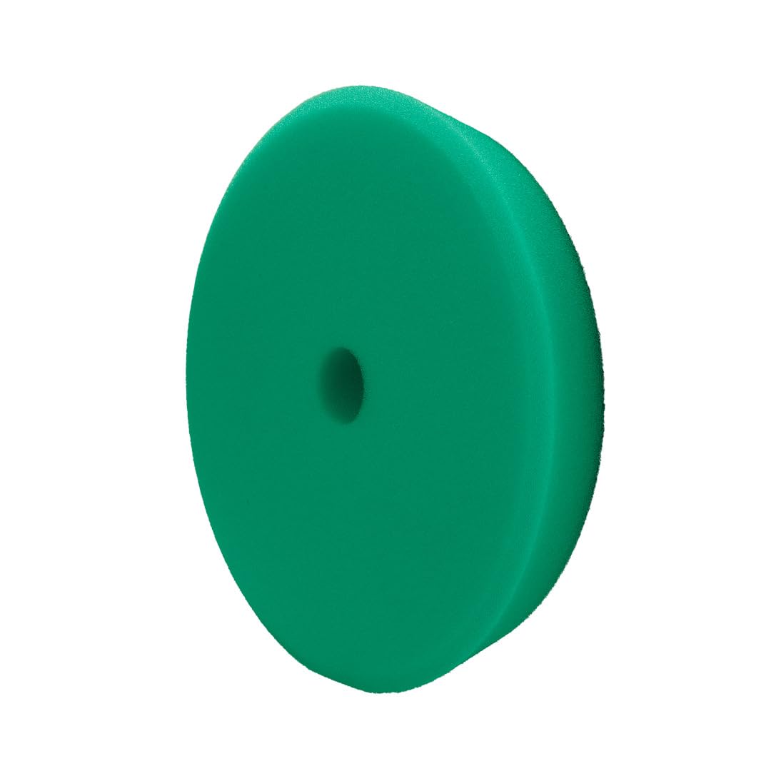 Maxshine 6.2" High Pro Universal Green Heavy Cutting Foam Pad – Compatible with DA & Rotary Polishers – for Cutting, Polishing & Finishing – Bendable, Washable & Reusable Pad